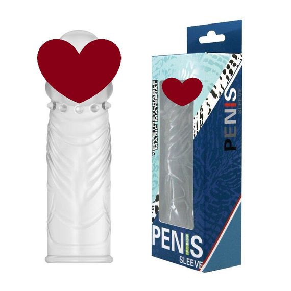 Насадка-презерватив "Penis Sleeve" BI-010045E Cristal sexstyle