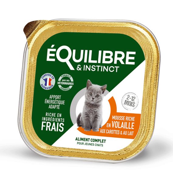 Корм Equilibre & Instinct влажный для котят с мясом птицы 85 гр