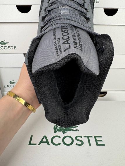 Зимние Мужские кроссовки New Lacoste Elite Active High Fur Grey (топ качество) А4869 44 28 - 28,5 см | Зображення 9