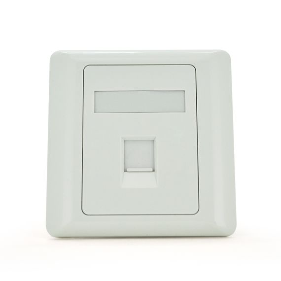 Рамка 86х86 під 1 модуль Keystone Jack RJ-45 кат.5e UTP, 1-port Q100