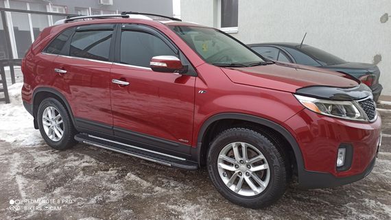 Бокові пороги Bosphorus Grey (2 шт., алюміній) 2013-2016 для Kia Sorento XM рр | Зображення 6