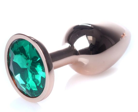 Анальний затор Boss Series - Jewellery Red Gold PLUG Green S, BS6400115 sexstyle | Зображення 2