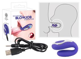 Hi-tech вибратор - Rechargeable Blow Job Vibrator Purple sexstyle