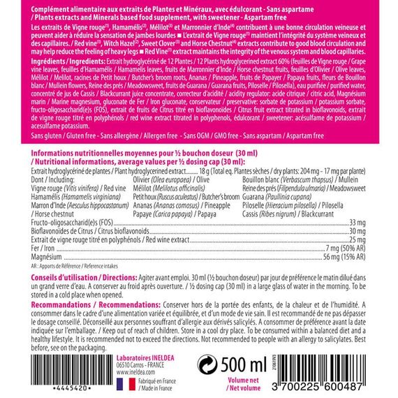 Комплекс для профілактики тиску та кровообігу INELDEA SANTE NATURELLE VEINOCELL® 500 ml /16 servings/ | Зображення 1