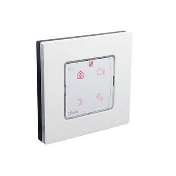 Терморегулятор Danfoss Icon Programm, электронный, сенсорный, программируемый, 230V, On-wall, белый (088U1025) | Зображення 1