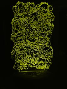 Акриловый светильник-ночник Genshin 3 желтый tty-n000831