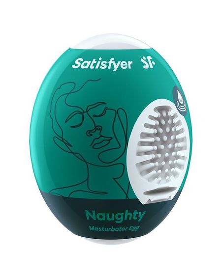 Самозмащувальний мастурбатор-яйце Satisfyer Masturbator Egg Naughty, одноразовий, не потребує змазки