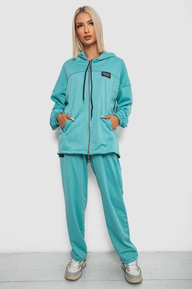 Спортивный костюм женский, цвет бирюзовый, 238R114-1 | Зображення 1