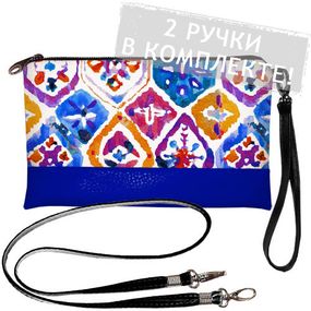 Клатч через плече Акварельный орнамент 25x15 см (KL_21M012_SI)