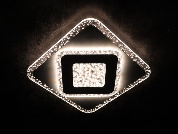 Сучасний квадратний світильник стельовий LED для кімнати кухні ванної 25128 Білий 4х30х30 см. | Зображення 2