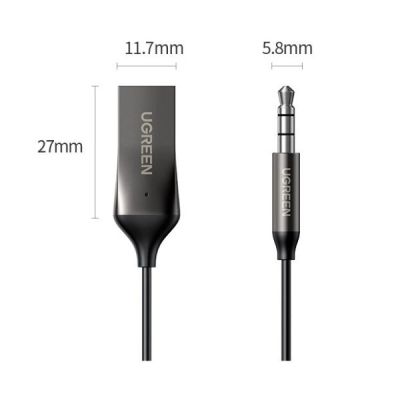 FM модулятор Ugreen Bluetooth 5.0 Aux with mic CM309 UGREEN Black (70601) | Зображення 7