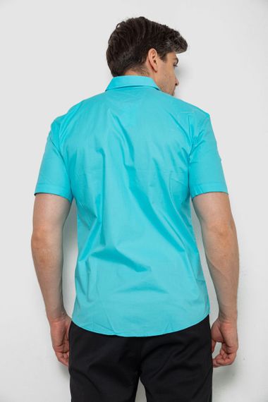Рубашка мужская однотонная  -уценка, цвет бирюзовый, 214R7118-U-3 | Зображення 3