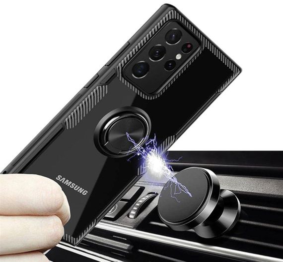 Чохол Primolux Ring Magnetic Stand для Samsung Galaxy S21 Ultra (SM-G998 / G9980) - Black | Зображення 3