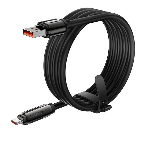 Дата кабель Hoco U136 Prize USB to Type-C 5A (1.2m) Black | Зображення 3
