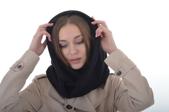 Шарф снуд 4Profi черный ангора 21170 | Зображення 3