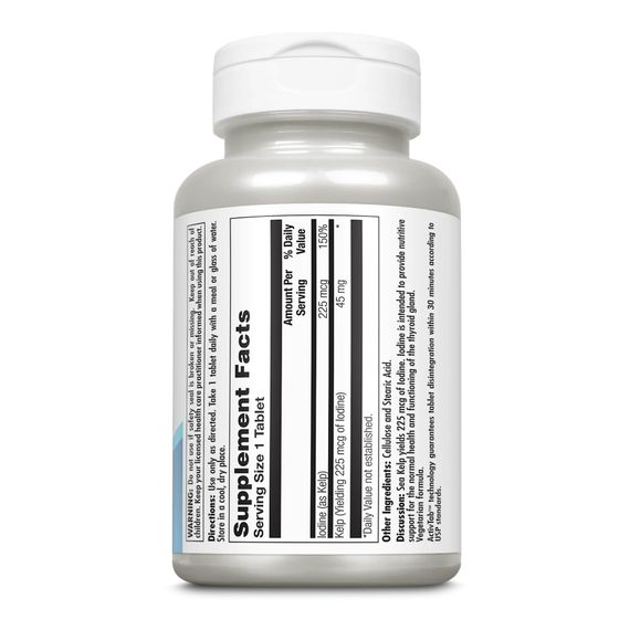Kelp Iodine 225mcg - 250 tabs | Зображення 1