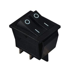 Переключатель KCD2-2101 B/B 2 клавиши черная Ny95500806