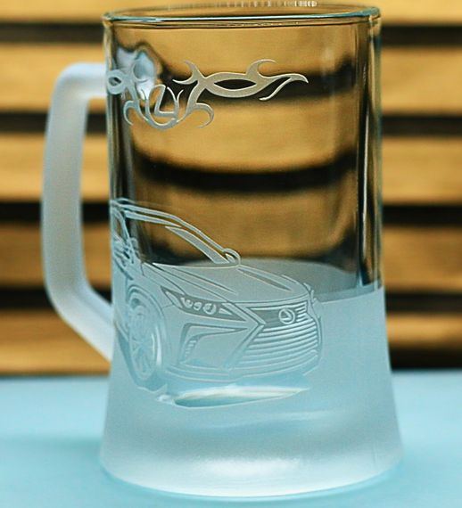 Пивний келих 670 мл з гравіюванням Лексус РХ 350 Lexus RX 350 подарунок для автолюбителя  кухоль для пива | Зображення 2