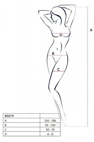 Бодистокинг с имитацией чулок Passion BS079 white sexstyle | Зображення 10
