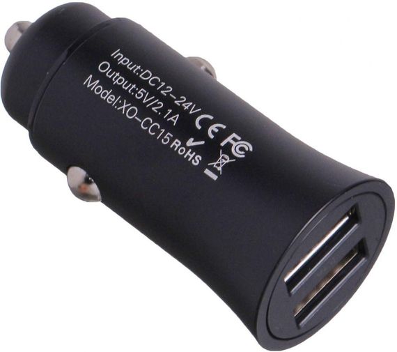 Автомобільний зарядний пристрій XO CC15 2.1A/2 USB/12-24V - Black | Зображення 2