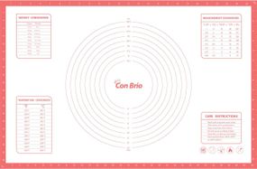 Коврик силиконовый для теста и выпечки Con Brio CB-679, 43.5х66.5 см антипригарный коралловый