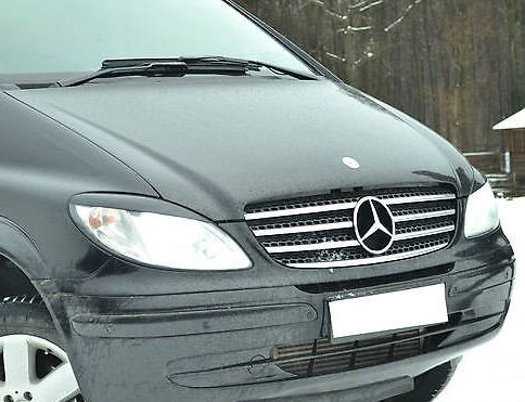 Накладка на решетку 2004-2010 (нерж) OmsaLine - Итальянская нержавейка для Mercedes Vito W639 | Зображення 2