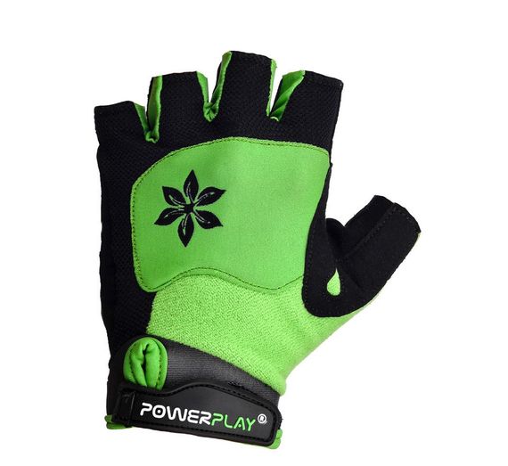 Велорукавички жіночі PowerPlay 5284 B Зелені XS | Зображення 5