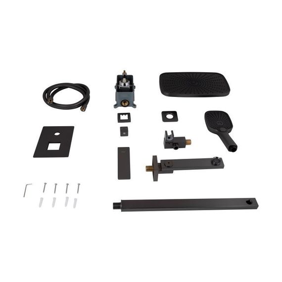 Душова система універсальна Qtap Gemini прихованого монтажу на три споживача QTGEM114GMB45704 Gunmetal Black PVD | Зображення 8