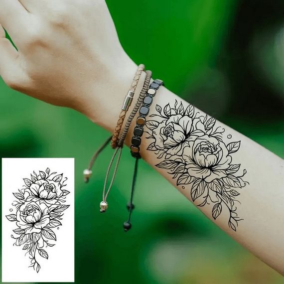 Набор детских временных тату "Черные мини №4" black-tattoo-mini-set-4-H | Зображення 6