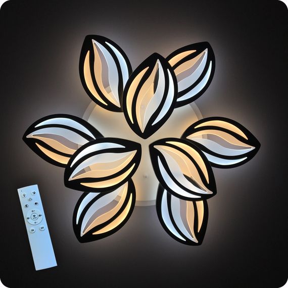 Люстра світлодіодна 517 Light 3color з пультом 180Вт Чорний (01454) | Зображення 9