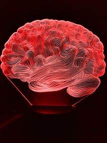 Акриловий світильник-нічник Мозок червоний tty-n000914