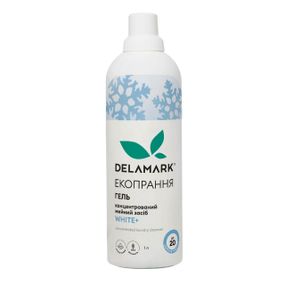 Рідкий концентрований безфосфатний засіб для прання Delamark White 1 л (4820152330192)