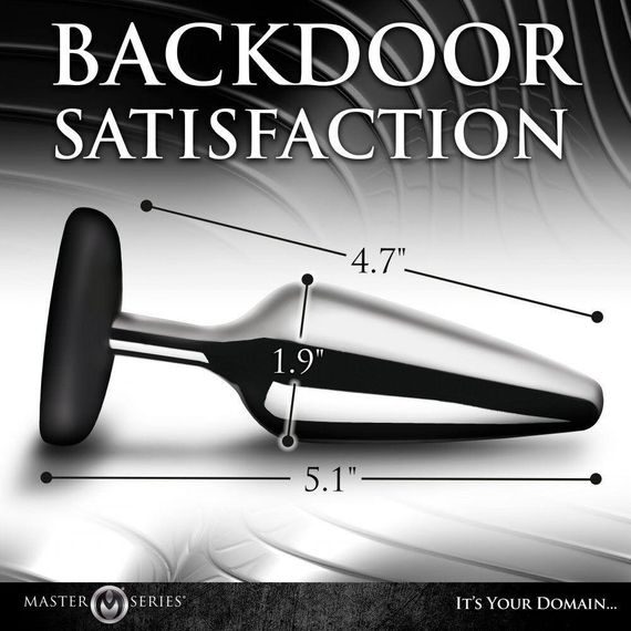 Анальная пробка Master Series Butt Slut Metal & Silicone Butt Plug - Silver sexstyle | Зображення 5