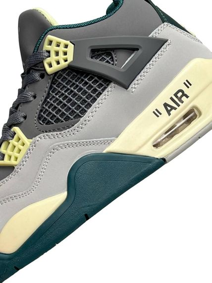 Жіночі кросівки Air Jordan 4 x Off-White Grey Green Beige , В'єтнам , весна / літо / осінь 37 | Зображення 5