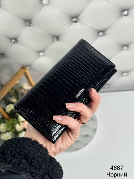 Гаманець жіночий натуральна шкіра лак Червоний