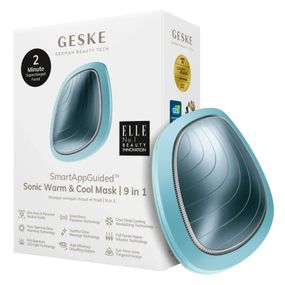 Ультразвуковая маска тепло и холод GESKE Sonic Warm&Cool Mask 9в1 white, Бирюзовый