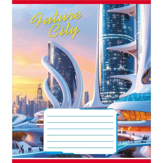 Зошит учнівський "Міста майбутнього" 024-550177K-2 в клітинку, 24 аркуші