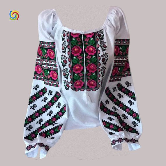 Рубашка Украинская вышиванка 21965 цвет белый размер L