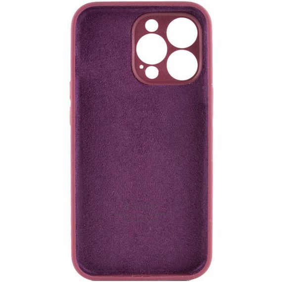 Чохол Silicone Case Full Camera Protective (AA) для Apple iPhone 15 Pro Max (6.7") Бордовий / Plum | Зображення 1