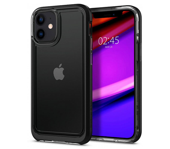 Чехол Spigen для Apple iPhone 12 mini Neo Hybrid, Crystal Black (ACS01749) | Зображення 3