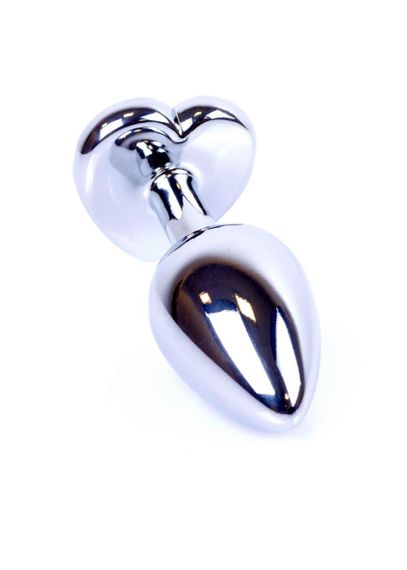 Анальная пробка - Jewellery Silver Heart Plug Black sexstyle | Зображення 5