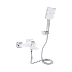 Смеситель для ванны Qtap Presto (c душевым гарнитуром) QTPRE259CRW45579 Chrome/White