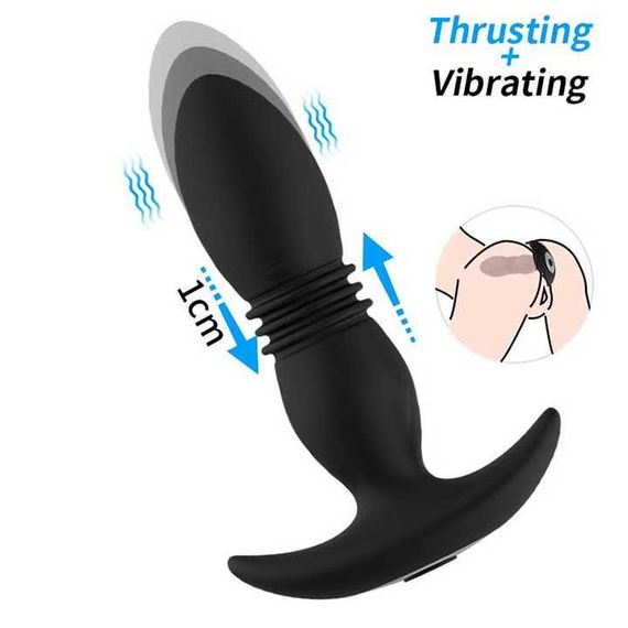 Анальна пробка з вібрацією та поступальними рухами Magic Jingers без Д/К — Анальні іграшки | Зображення 2