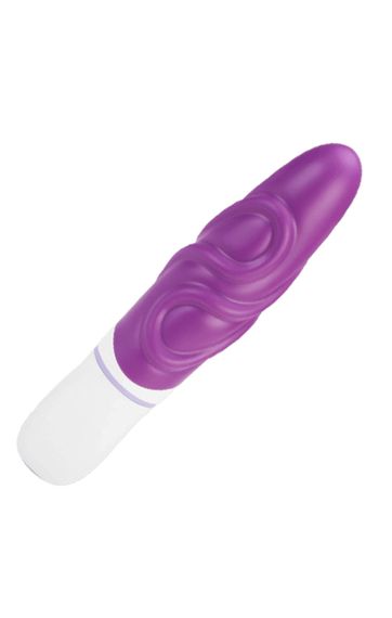 Розкішний вібратор з опуклими ребрашками для стимуляції AMOR BIG VIBRATOR BRUCE Violet (Застосунок НЕ Sex Aura | Зображення 1