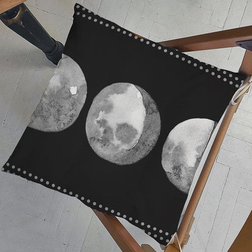 Подушка на стул с завязками Фазы Луны 40x40x4 см (PZ_23F040)