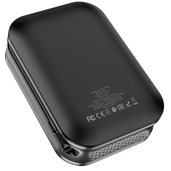 Автомобільний насос Hoco S53 Breeze portable portable smart air pump Black | Зображення 6