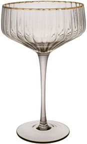 Келихи "Gatsby" 6 келихів 350мл для шампанського та коктейлів, димчасто-сірі