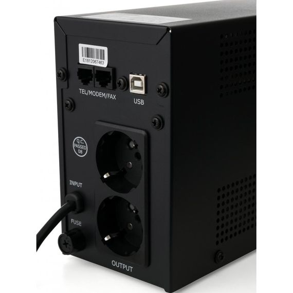 Пристрій безперебійного живлення Vinga LCD 600VA metal case with USB (VPC-600MU) | Зображення 6