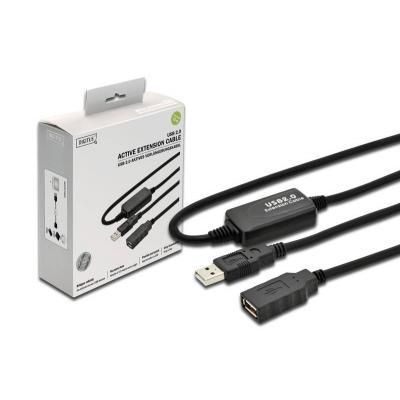 Дата кабель USB 2.0 AM/AF 10.0m active Digitus (DA-73100-1) | Зображення 1