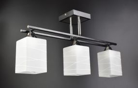 Люстра стельова на 3 лампочки 25899 Чорний 29х10х56 см.